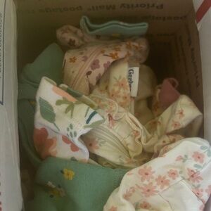 Carter's Floral & Green Baby One-Piece Bodysuits